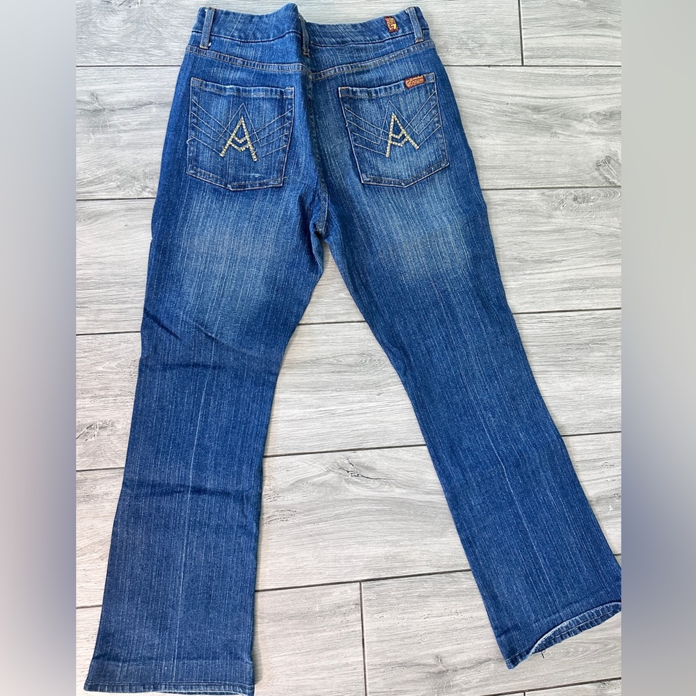 7 For All Mankind Women’s “A” Vintage Blue Boot Cut Flare Jeans size 31
